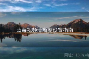 蓝莓视频清晰度设置指南