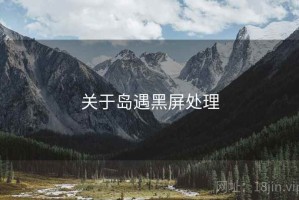 关于岛遇黑屏处理