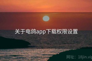 关于电鸽app下载权限设置