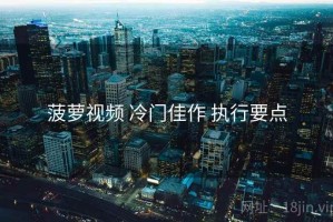 菠萝视频 冷门佳作 执行要点