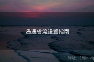 岛遇省流设置指南