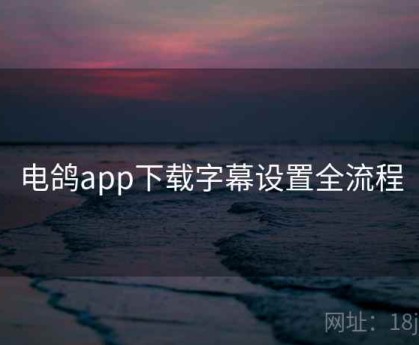 电鸽app下载字幕设置全流程