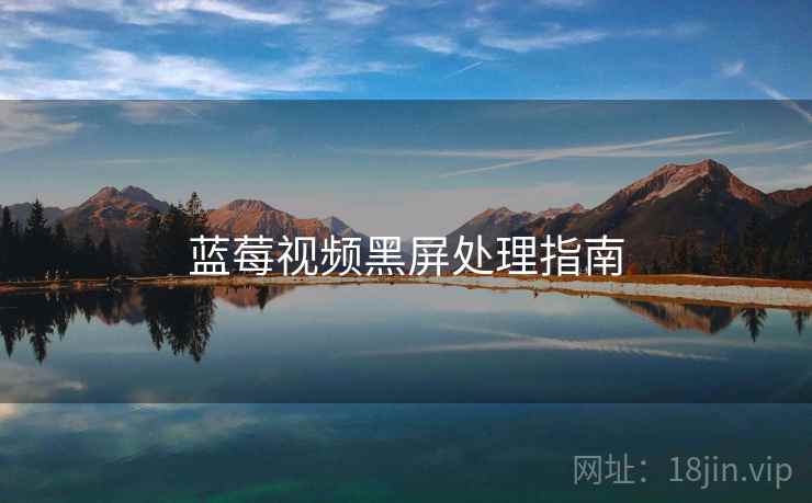 蓝莓视频黑屏处理指南