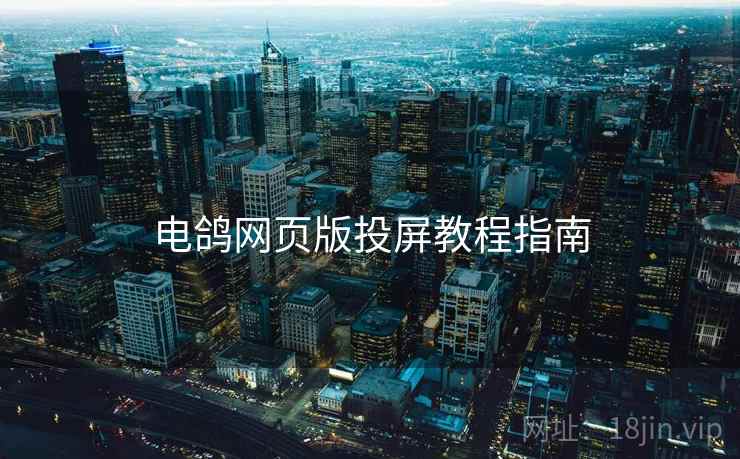 电鸽网页版投屏教程指南