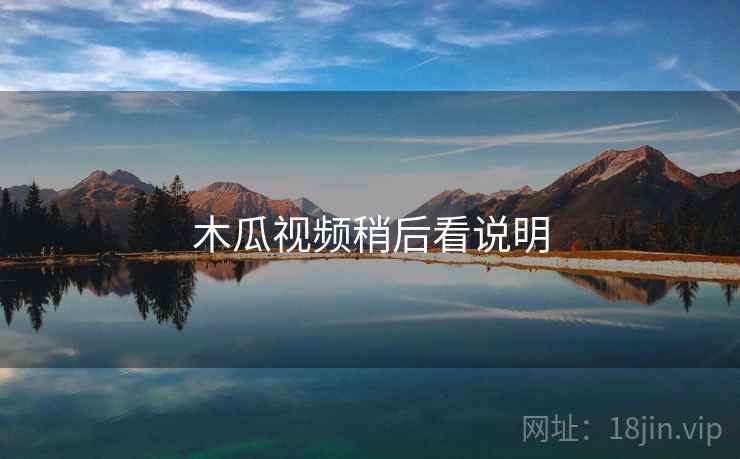 木瓜视频稍后看说明