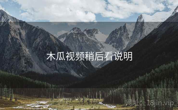 木瓜视频稍后看说明