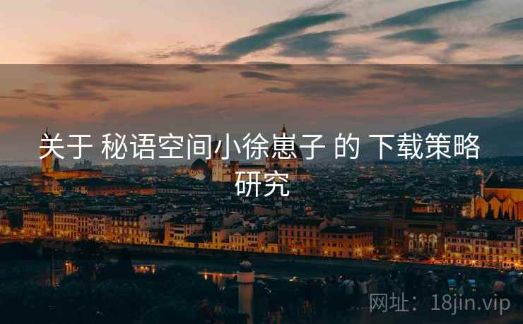 关于 秘语空间小徐崽子 的 下载策略 研究