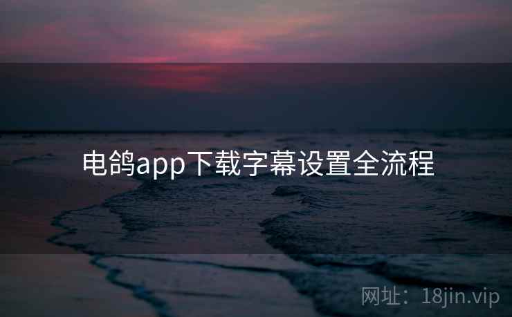 电鸽app下载字幕设置全流程