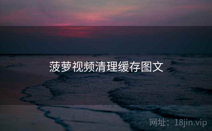 菠萝视频清理缓存图文