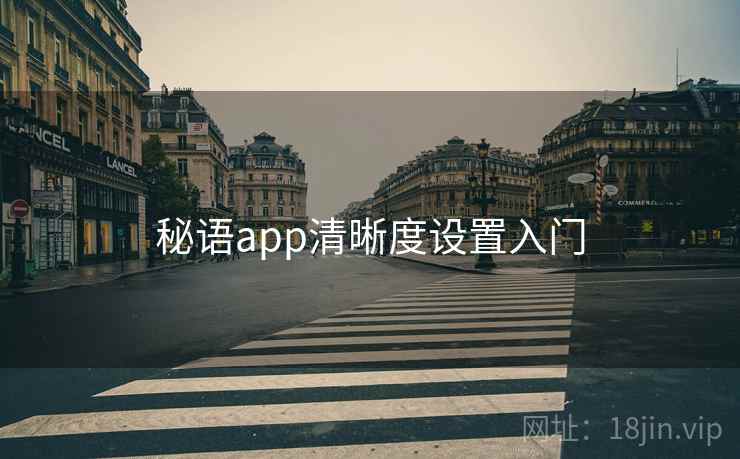 秘语app清晰度设置入门