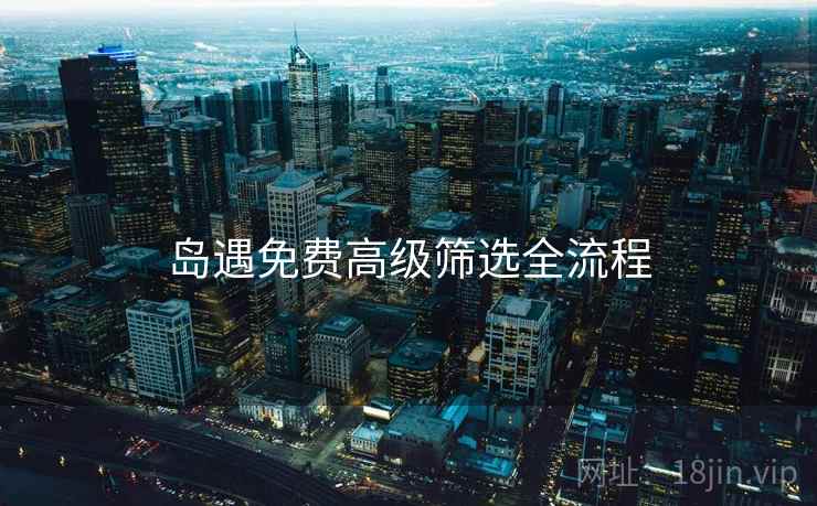 岛遇免费高级筛选全流程