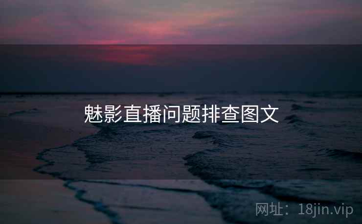 魅影直播问题排查图文
