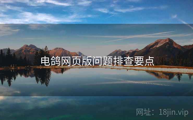 电鸽网页版问题排查要点