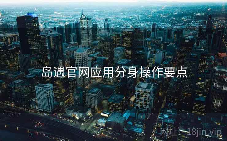 岛遇官网应用分身操作要点
