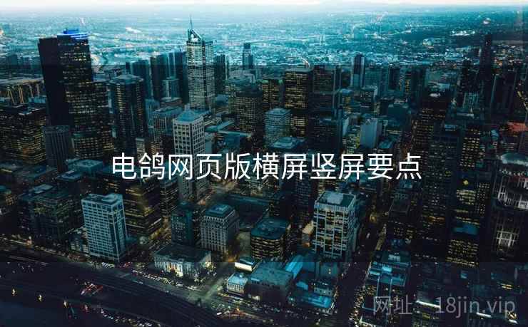 电鸽网页版横屏竖屏要点